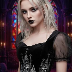 Dolls Kill Black Gothic Blouse.